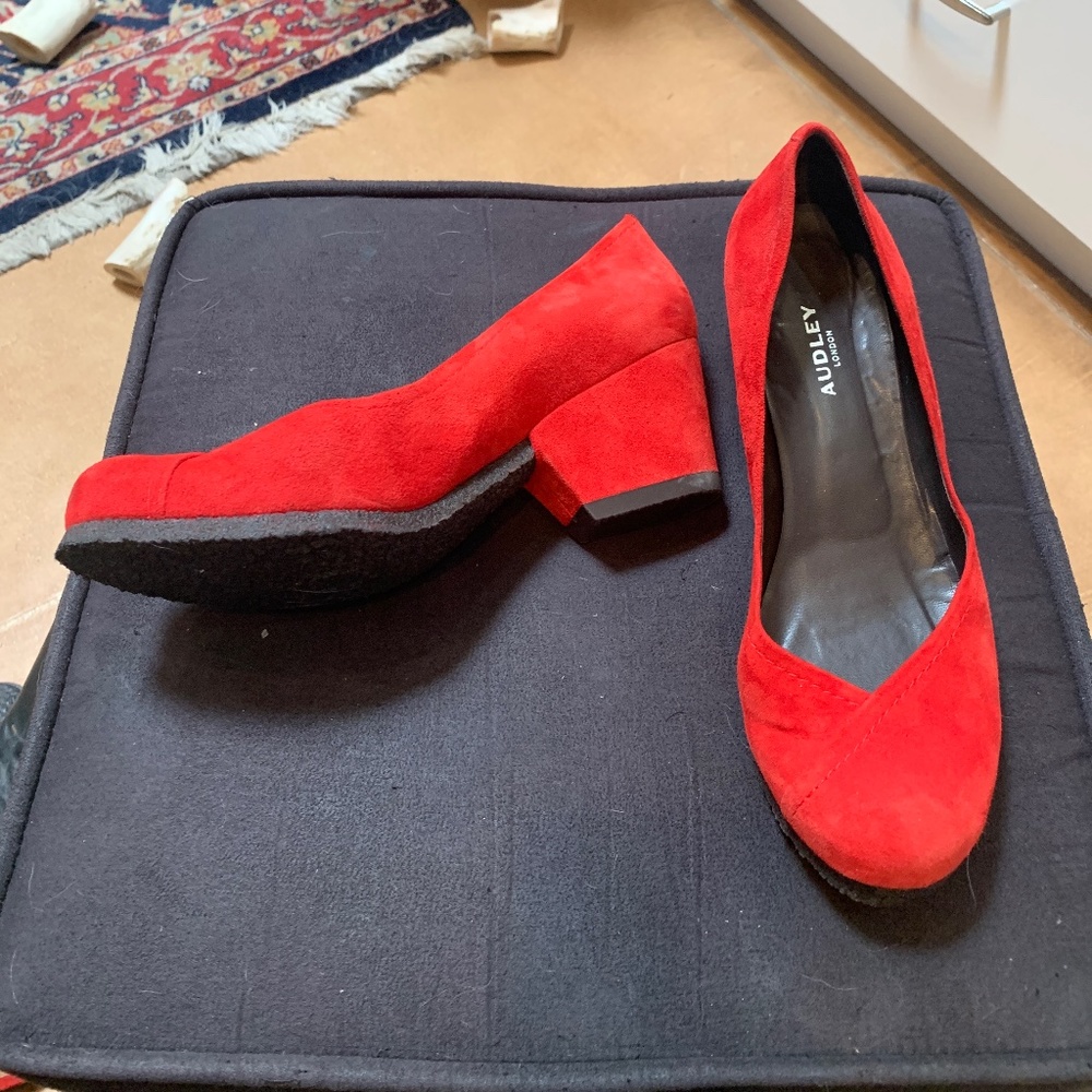 Audley - Red Suede Pumps